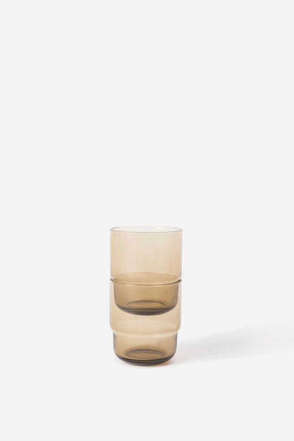 Piccadilly Glass Tumbler Smokey brown