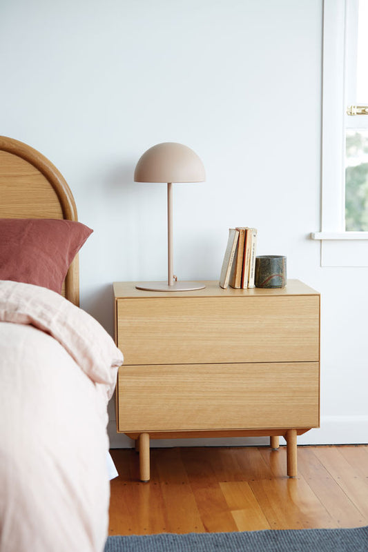 Compound bedside cabinet natural