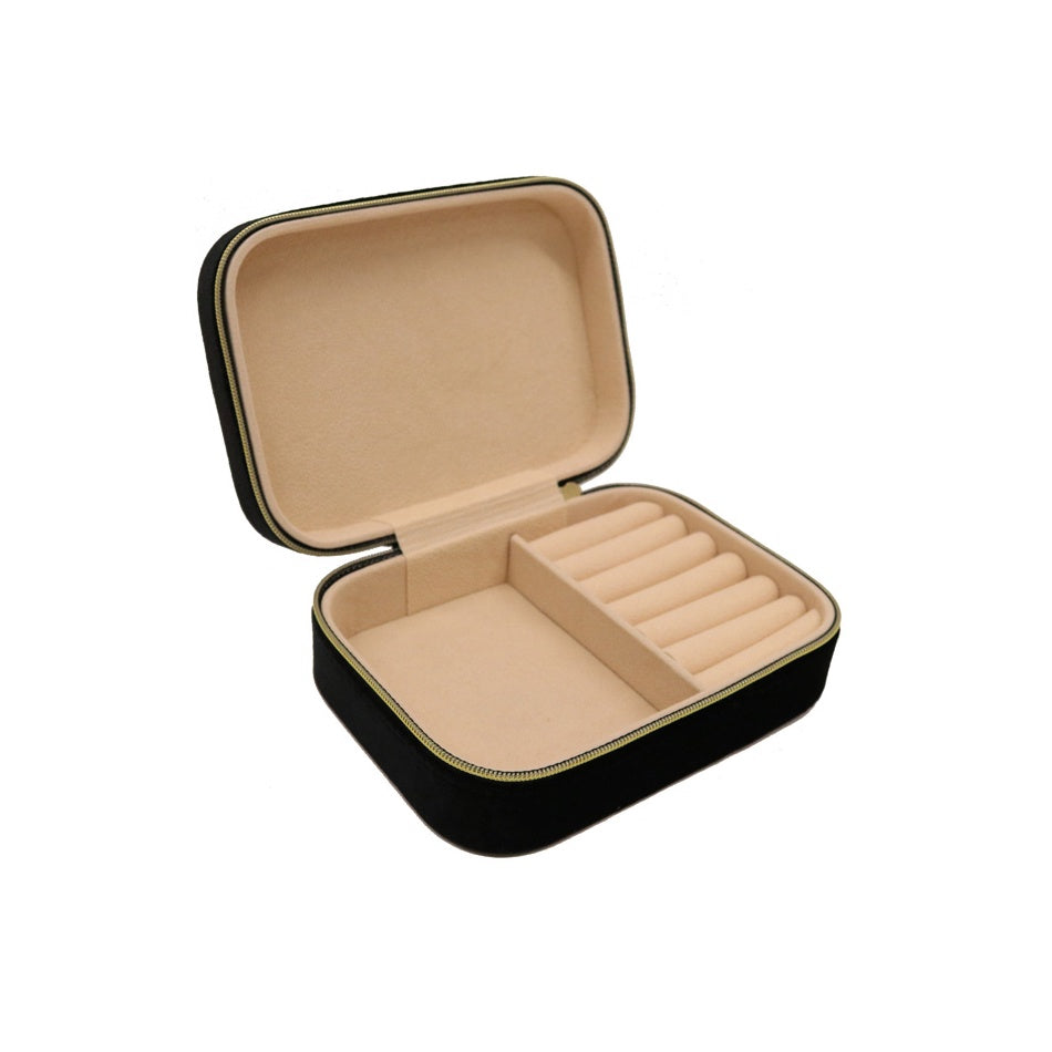 Small rectangle velvet jewellery box