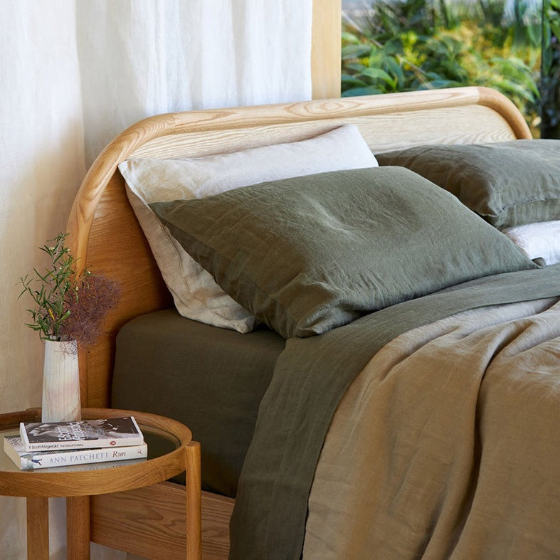 Pair of linen pillowcases ivy