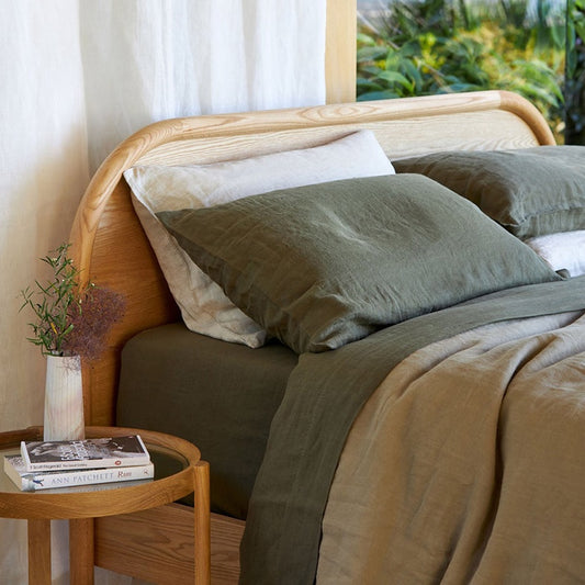 Pair of linen pillowcases ivy