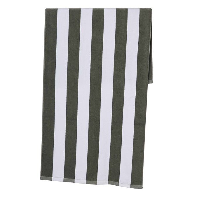 Stripe beach towel olive