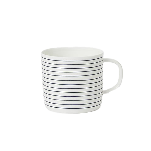 Striped porcelain cup navy