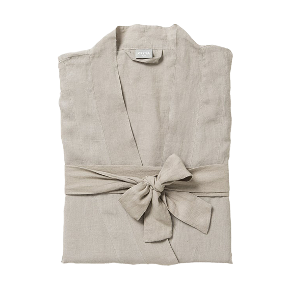 Women's linen dressing gown puddle