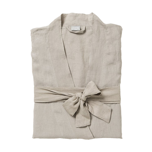 Women's linen dressing gown puddle