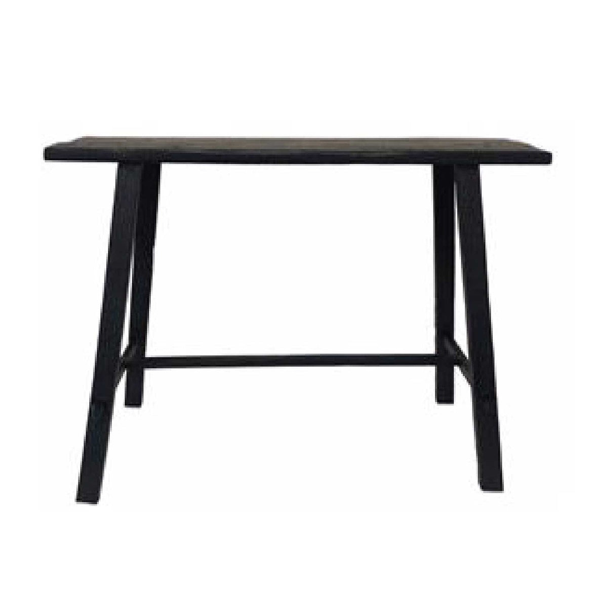 Wooden teak console 100cm long black