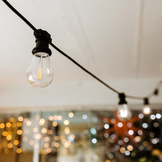 Filament bulb festoon lights