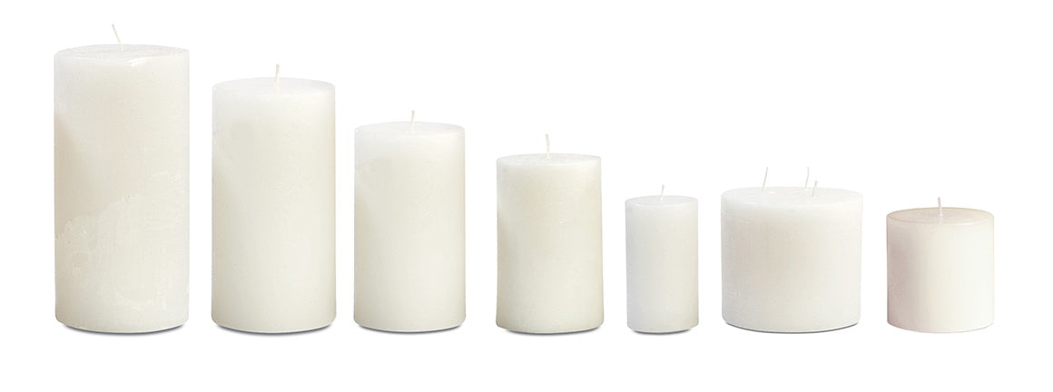 3-wick pillar candle 13cm white