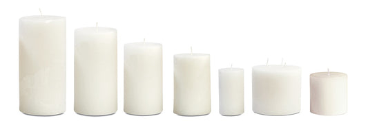 3-wick pillar candle 13cm white