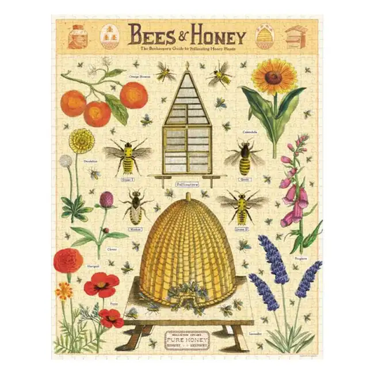 1000-piece vintage jigsaw puzzle bees & honey