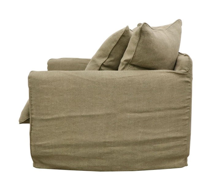 Boston slip cover armchair olive