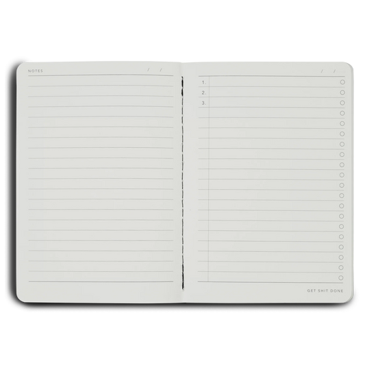 Get Shit Done lined notebook A5 blue