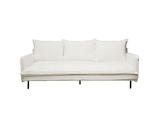 Asha 3-seater cotton sofa white 210cm