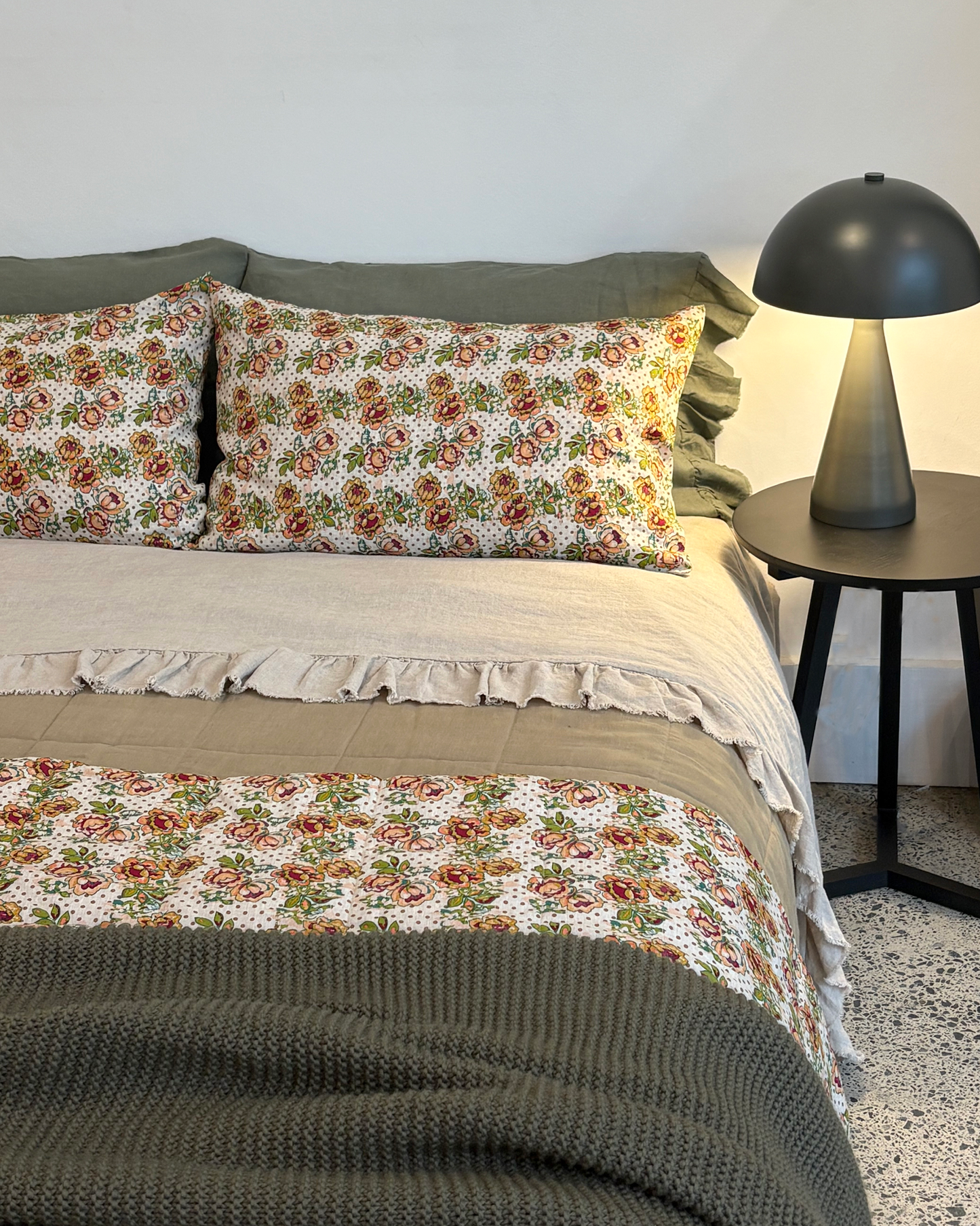 SOW Rhonda floral linen pillowcase set