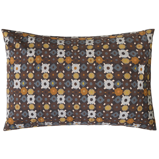 Lisbon cotton pillowcase pair blue black