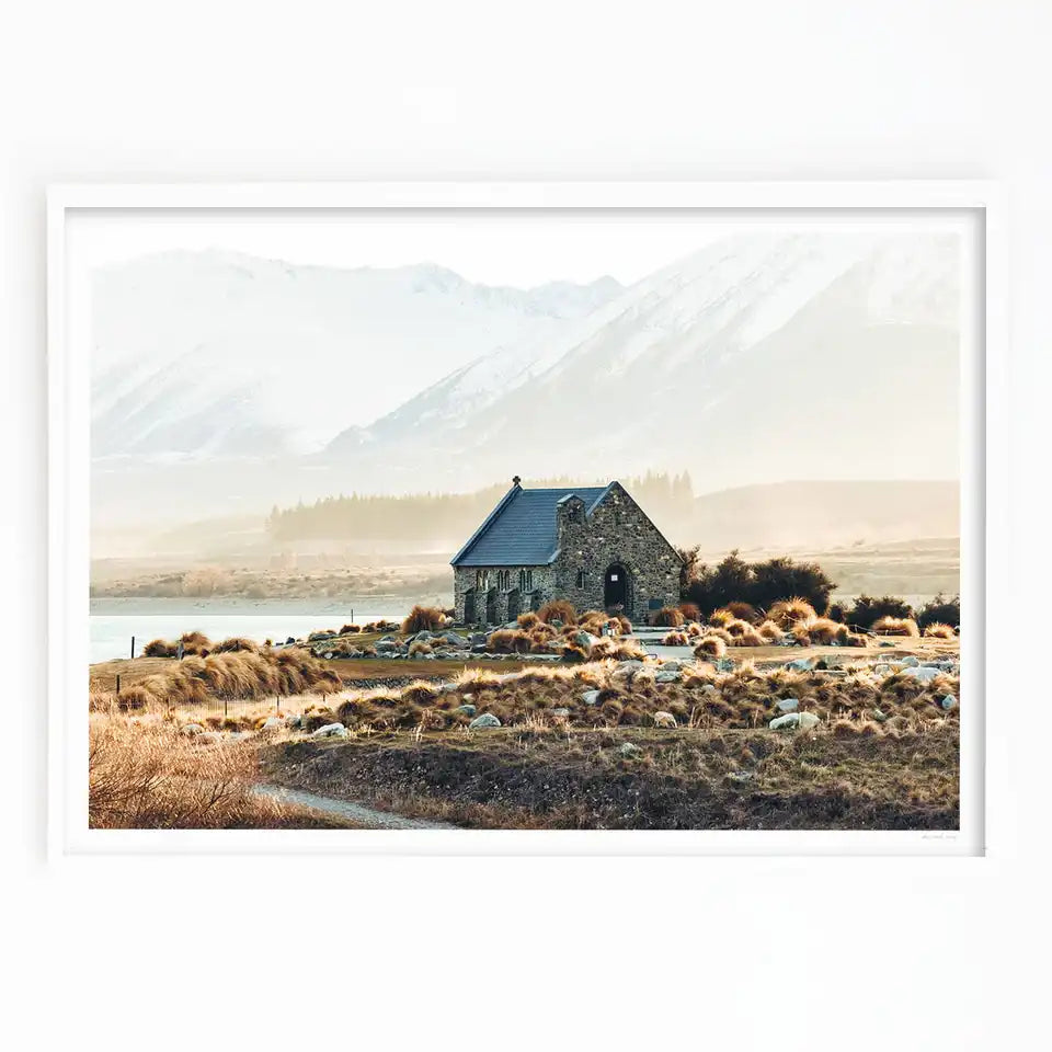 Winter morning glow photographic print