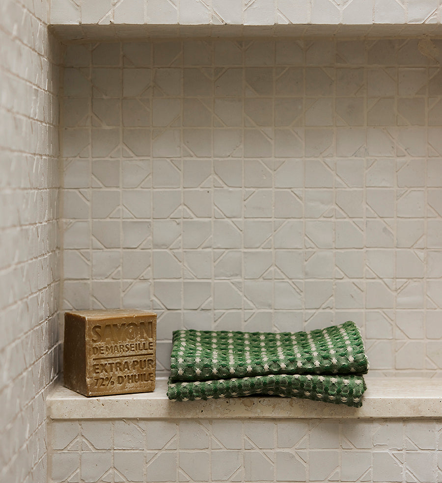 Aalto cotton hand towel spirulina