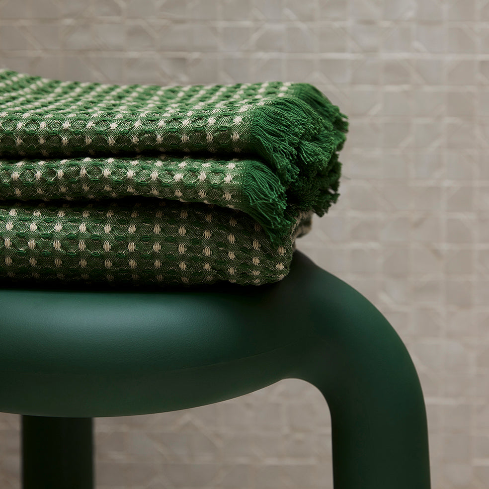 Aalto cotton hand towel spirulina