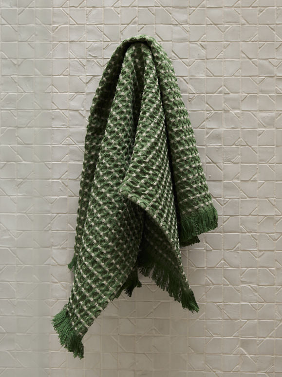 Aalto cotton hand towel spirulina