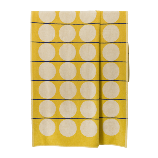 Abacus beach towel daffodil and cream