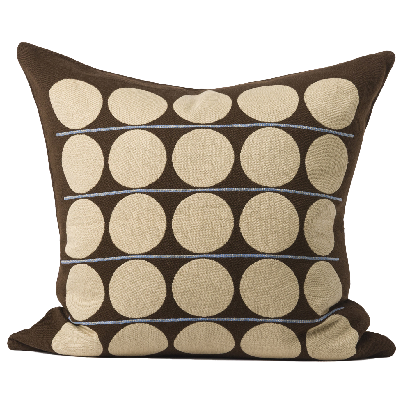 Abacus cushion cover chocolate wheat