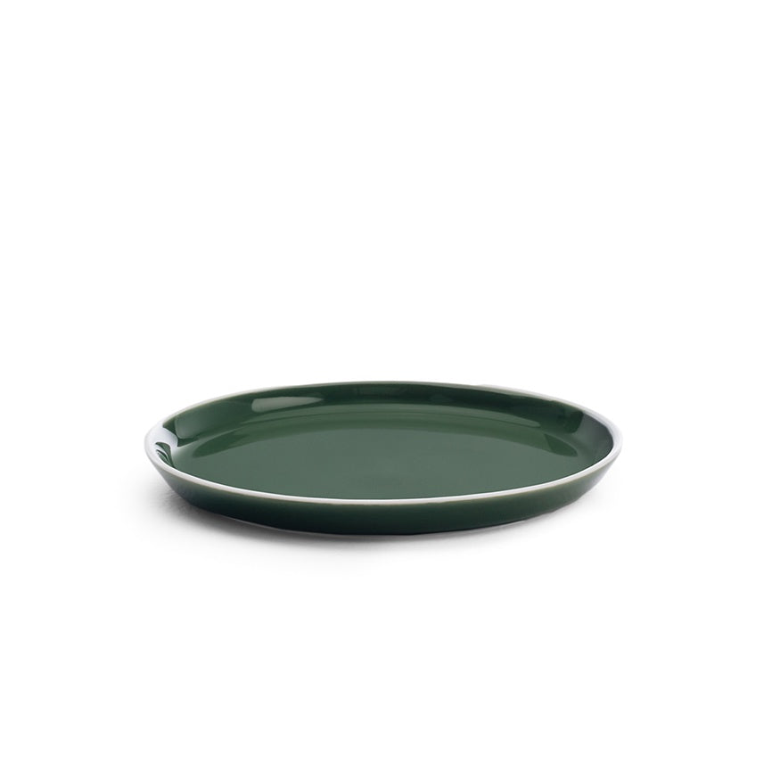 Roman small plate kawakawa with white rim 19cm