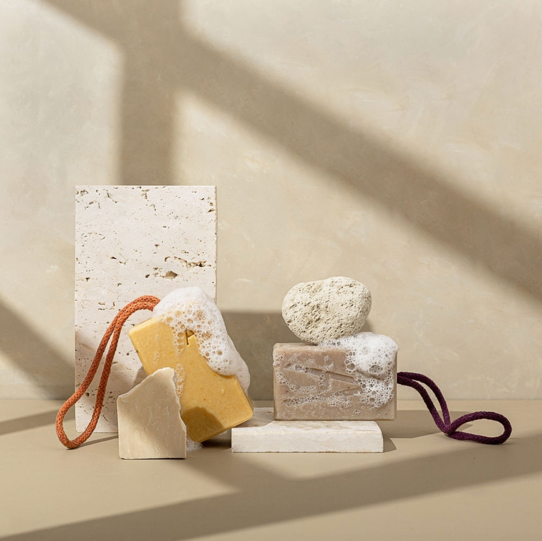 Aermeda buttermilk & egg yolk soap on rope