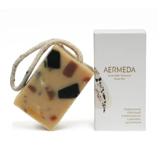 Aermeda terrazzo soap on a rope