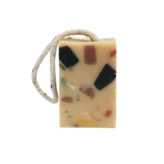 Aermeda terrazzo soap on a rope