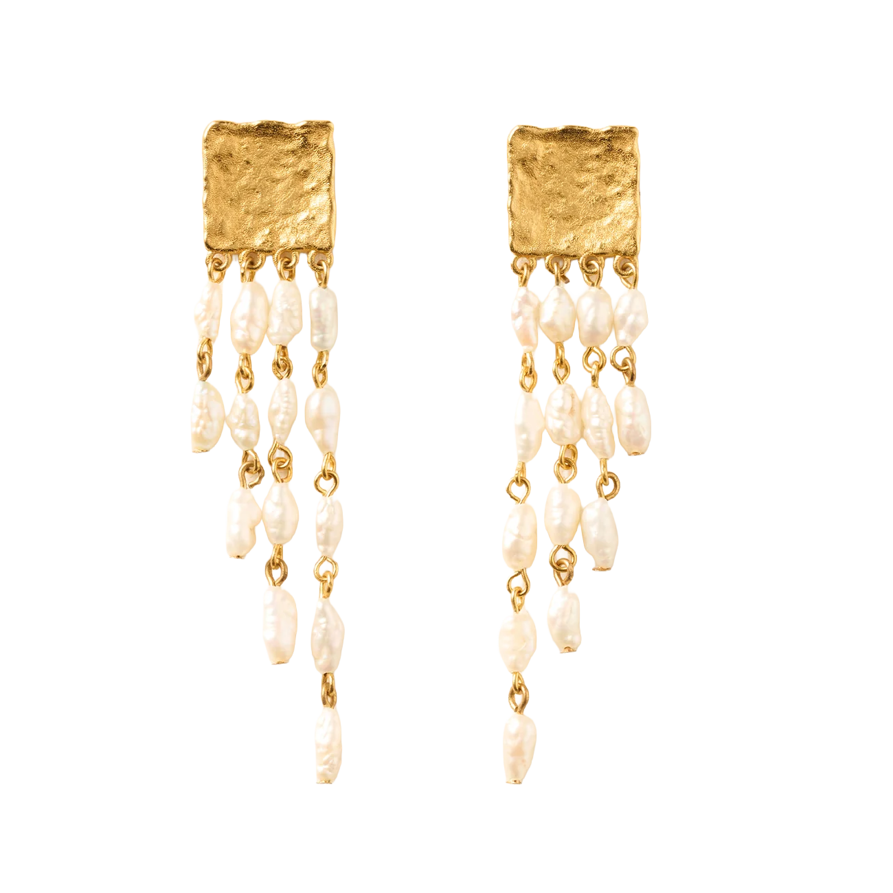 Agapée Sappho pearl earrings gold