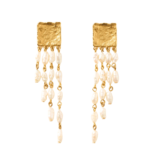 Agapée Sappho pearl earrings gold