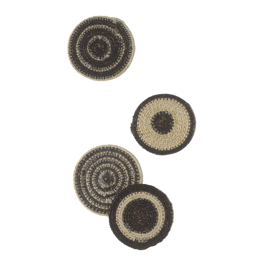 Agora woven coasters set of 4 rye