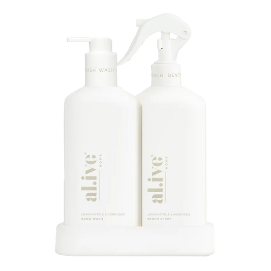 Al.ive kitchen bench spray + dish wash duo 300ml lemon myrtle & honeydew