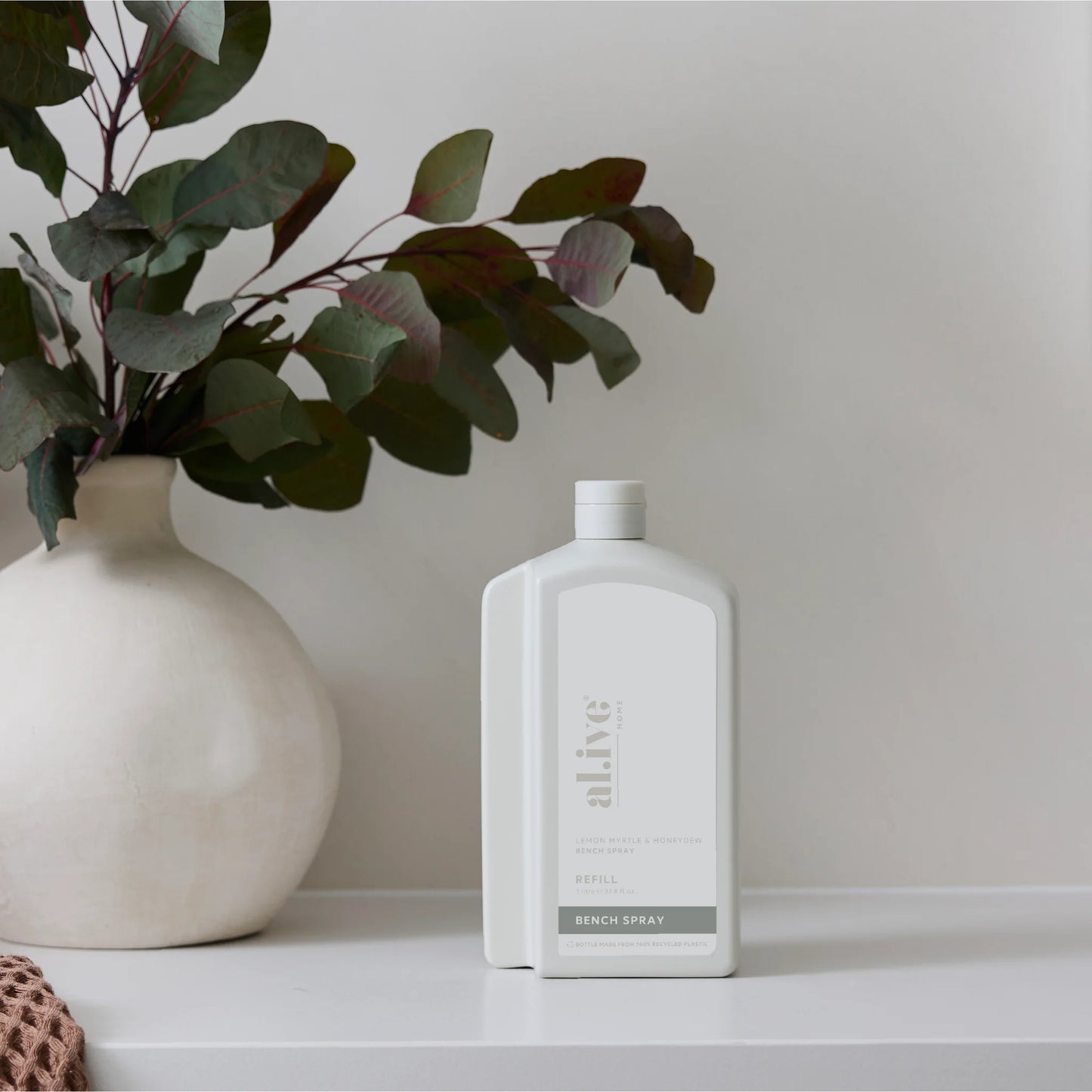 Al.ive kitchen bench spray refill lemon myrtle & honeydew 1000ml