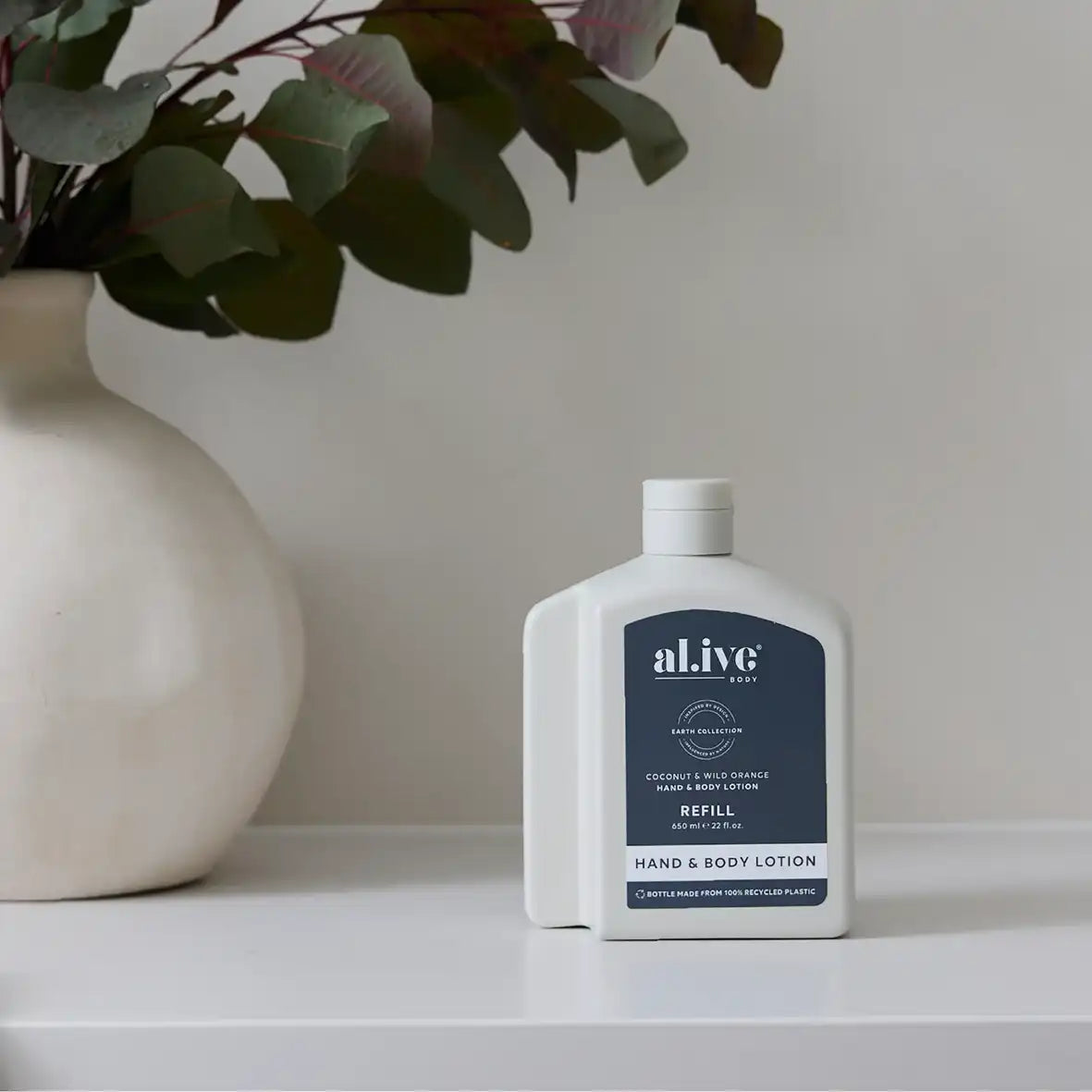 Al.ive lotion refill Coconut & Wild Orange 650mls