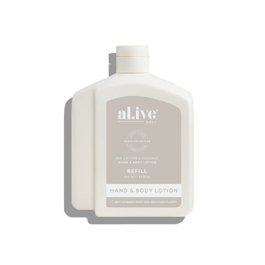 Al.ive lotion refill sea cotton & coconut 650mls