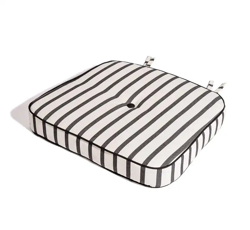 Alfresco outdoor Monaco striped chair cushion 44cm
