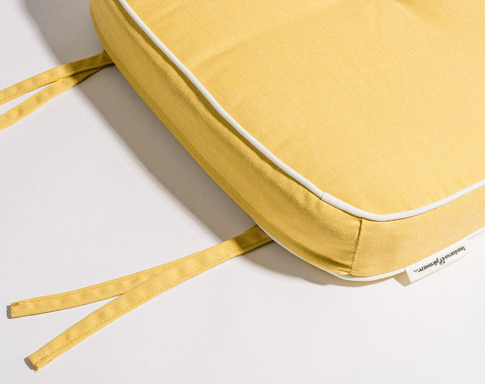 Alfresco outdoor chair cushion rivie mimosa 44cm