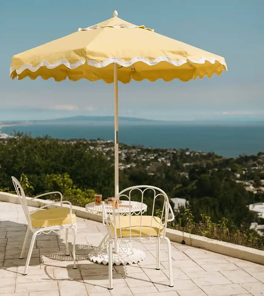 Alfresco outdoor chair cushion rivie mimosa 44cm