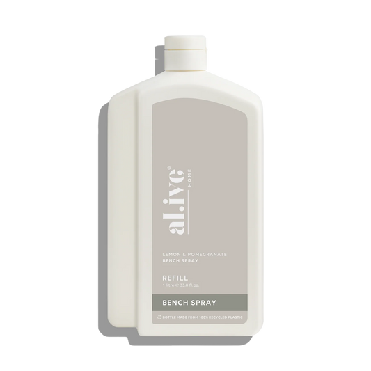 Al.ive kitchen bench spray refill 1000ml lemon & pomegrante