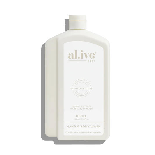 Al.ive hand + body wash refill 1000ml mango & lychee