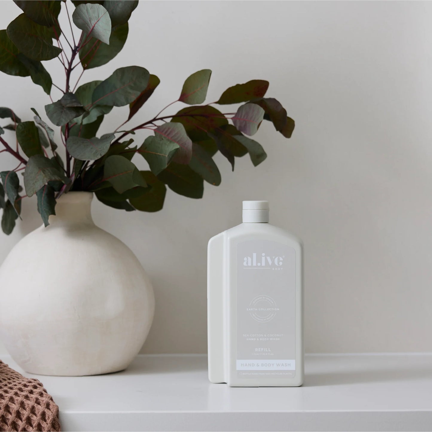 Al.ive hand + body wash refill 1000ml sea cotton & coconut