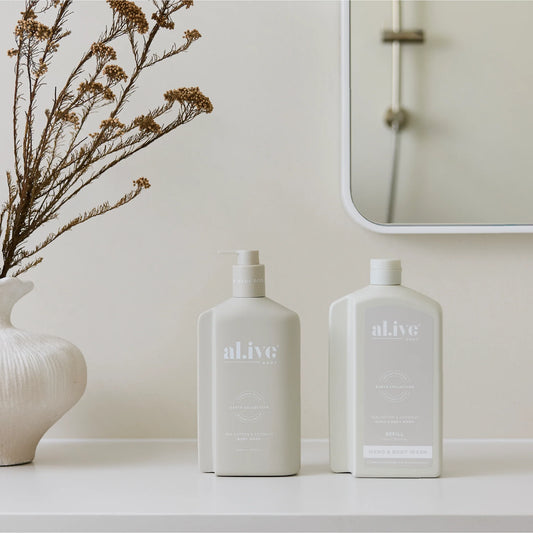 Al.ive hand + body wash refill 1000ml sea cotton & coconut