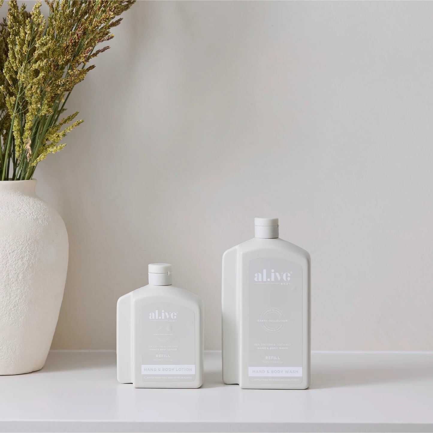 Al.ive hand + body wash refill 1000ml sea cotton & coconut