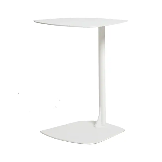 Aluminium sofa side table white