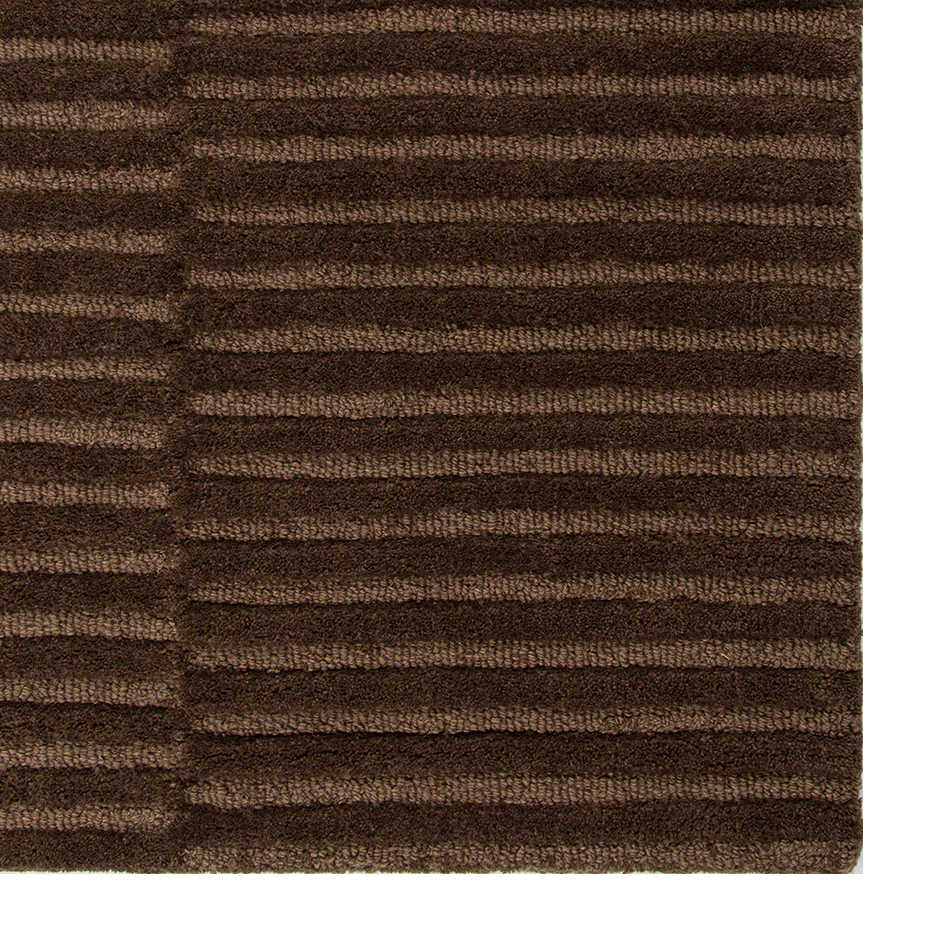 Anni NZ wool rug chocolate