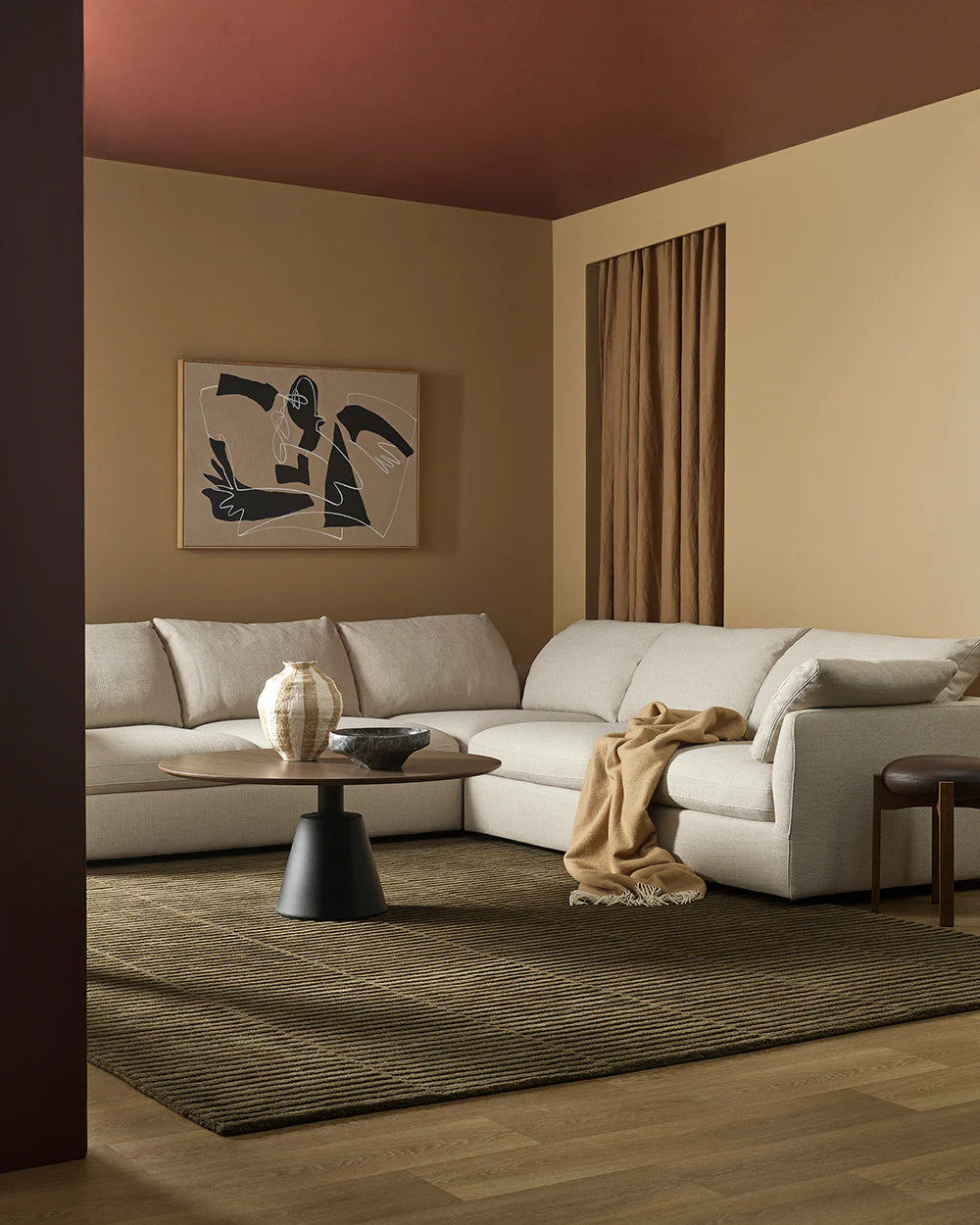 Anni NZ wool rug mangrove
