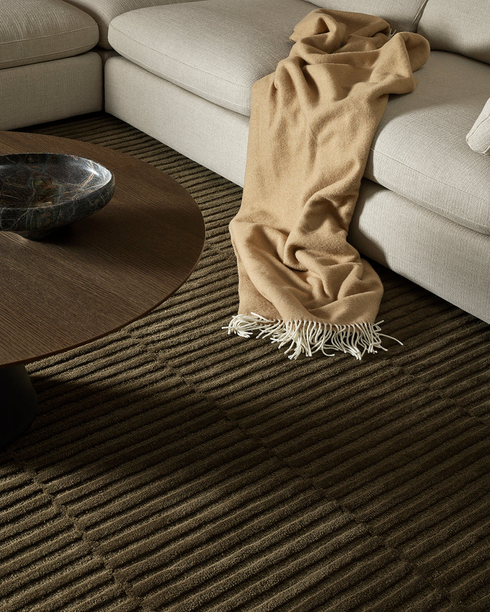 Anni NZ wool rug mangrove
