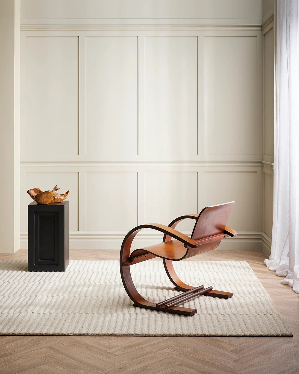 Anni NZ wool rug oat