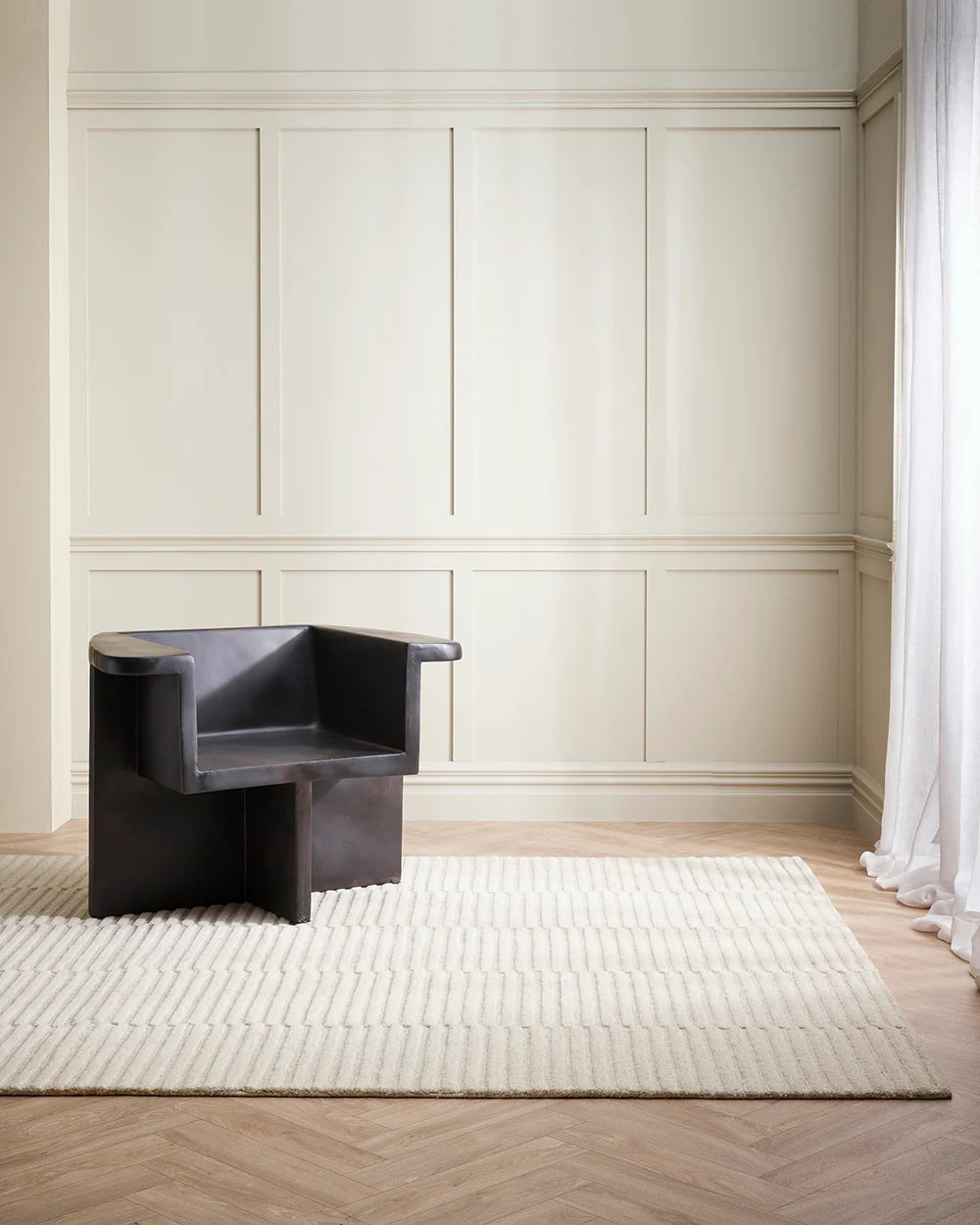 Anni NZ wool rug oat